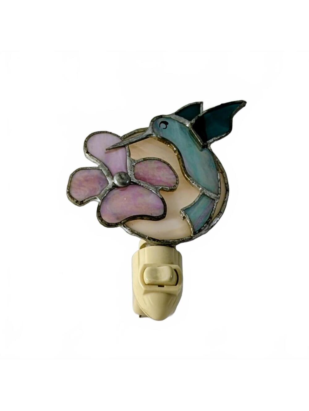 Stained Glass Hummingbird Nightlight